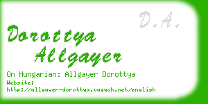 dorottya allgayer business card